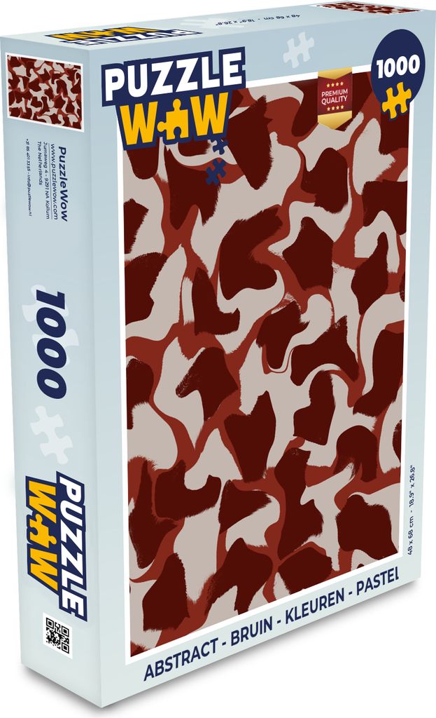 MuchoWow Puzzle 1000 Teile Abstrakt - Braun - Farben - Pastell - Spielzeug - Alt und Jung - Spiele - Puzzeln