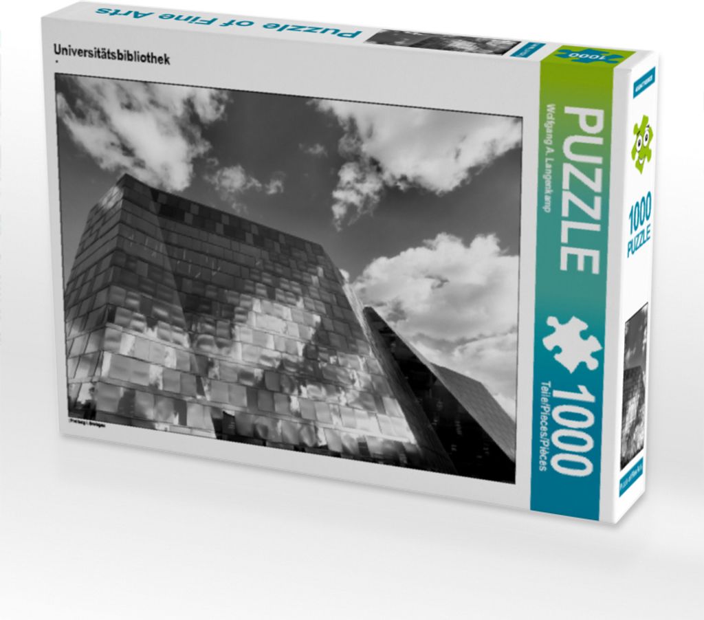 CALVENDO Puzzle Universitätsbibliothek 1000 Teile Puzzle quer | 1000 Teile Lege-Größe 64x48cm Foto-Puzzle für glückliche Stunden
