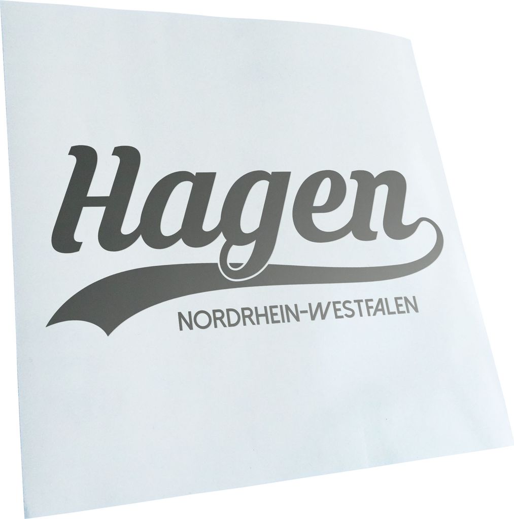 Kiwistar - Autoaufkleber - Hagen Nordrhein-Westfalen - Silber - 30x13cm - Aufkleber für Auto, Laptop, Fahrrad, LKW, Motorrad mehrfarbig JDM Decal ...