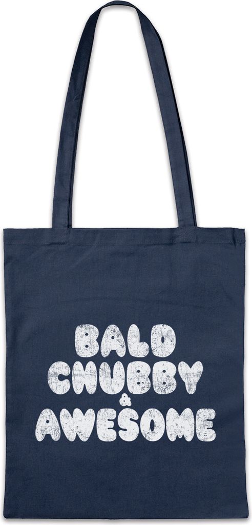Urban Backwoods Bald Chubby & Awesome, Stofftasche, Farbe: Navy