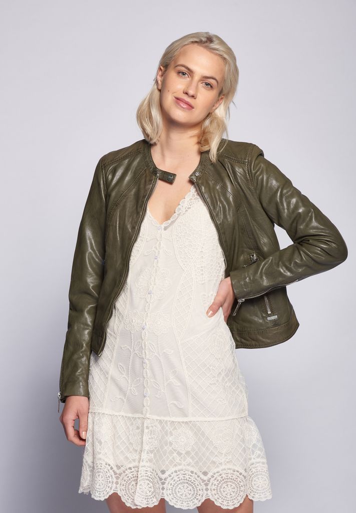 Maze Lederjacke 183Grenada Damen forest night XS