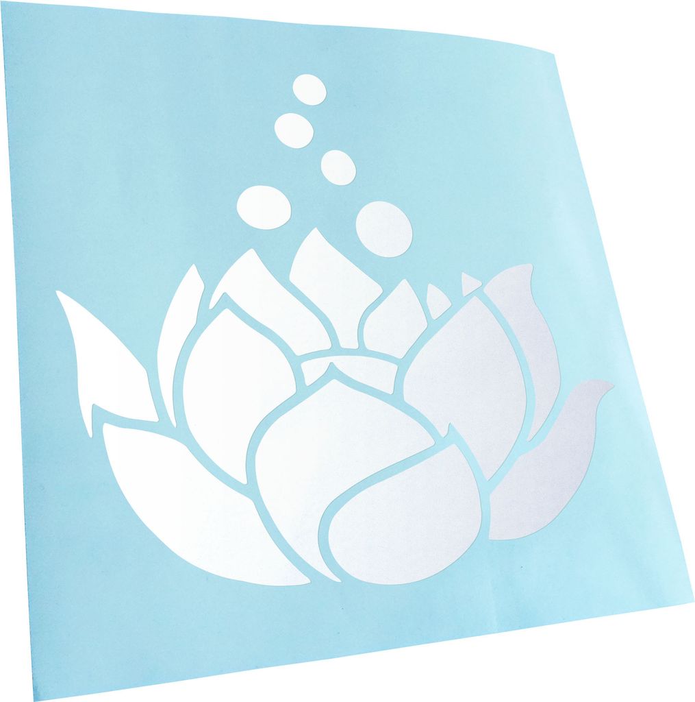 Kiwistar - Autoaufkleber - Lotosblumen - Lotusblüte Heckscheibe - Aufkleber für Auto Kfz Fahrrad, LKW, Truck Mofa