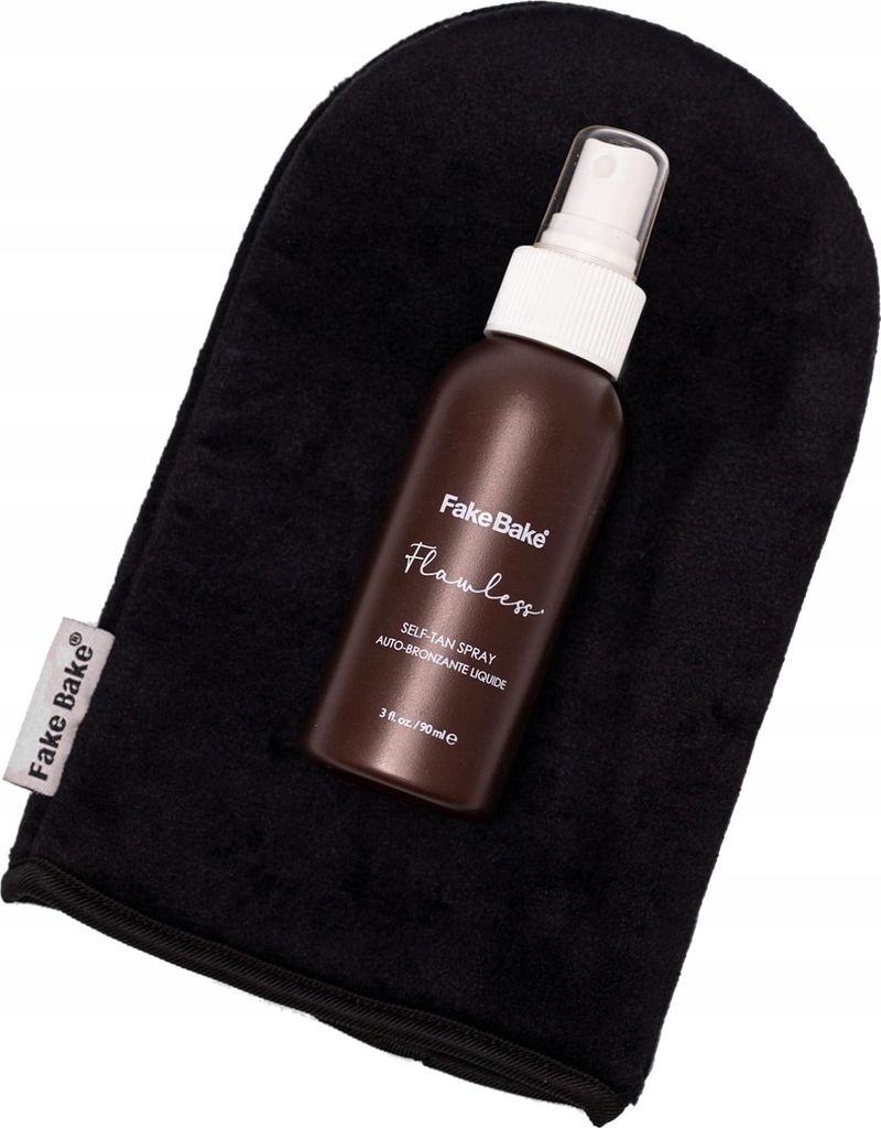 Fake Bake Travel Tan & Go Flawless Flüssige Selbstbräunungslotion 90 ml + Handschuh