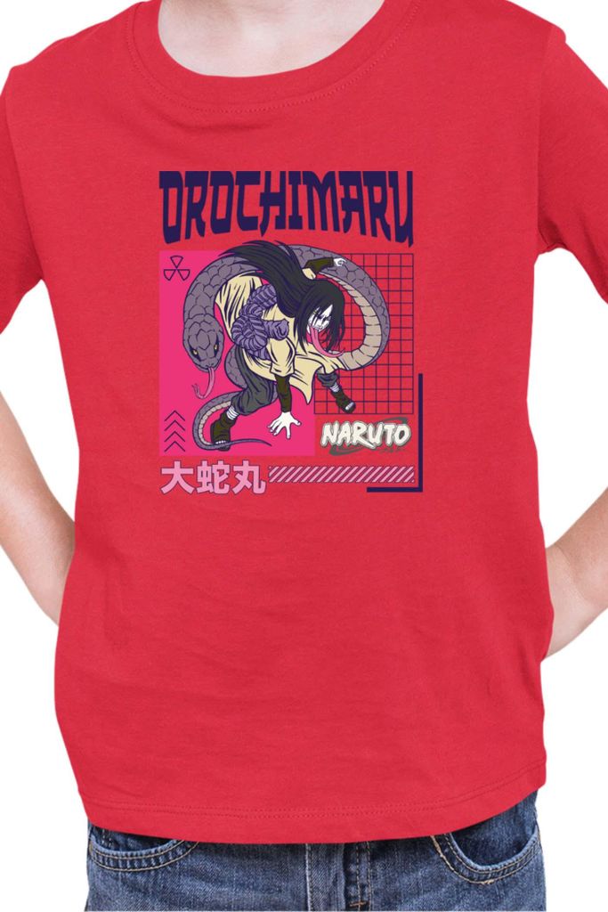 Kinder T-Shirt Naruto Orochimaru 04, 12-13 Jahr - 152 / Rot