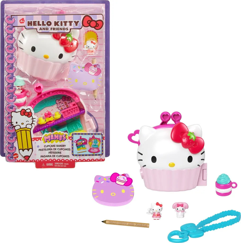 Mini Kit de Jeu Cupcake Hello Kitty avec Accessoires de Collection