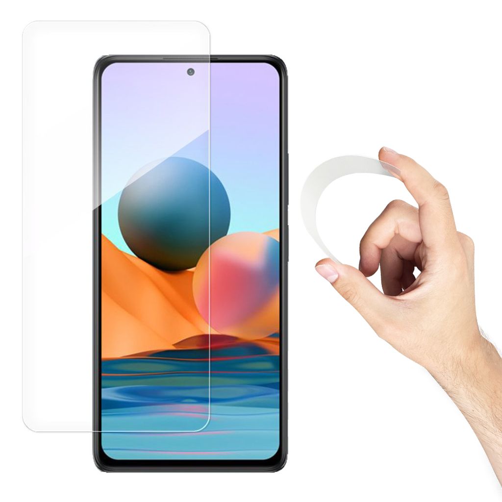 Wozinsky Nano Flexi Hybrid Glasschutz Displayschutz für Xiaomi Redmi Note 10 Pro, transparent