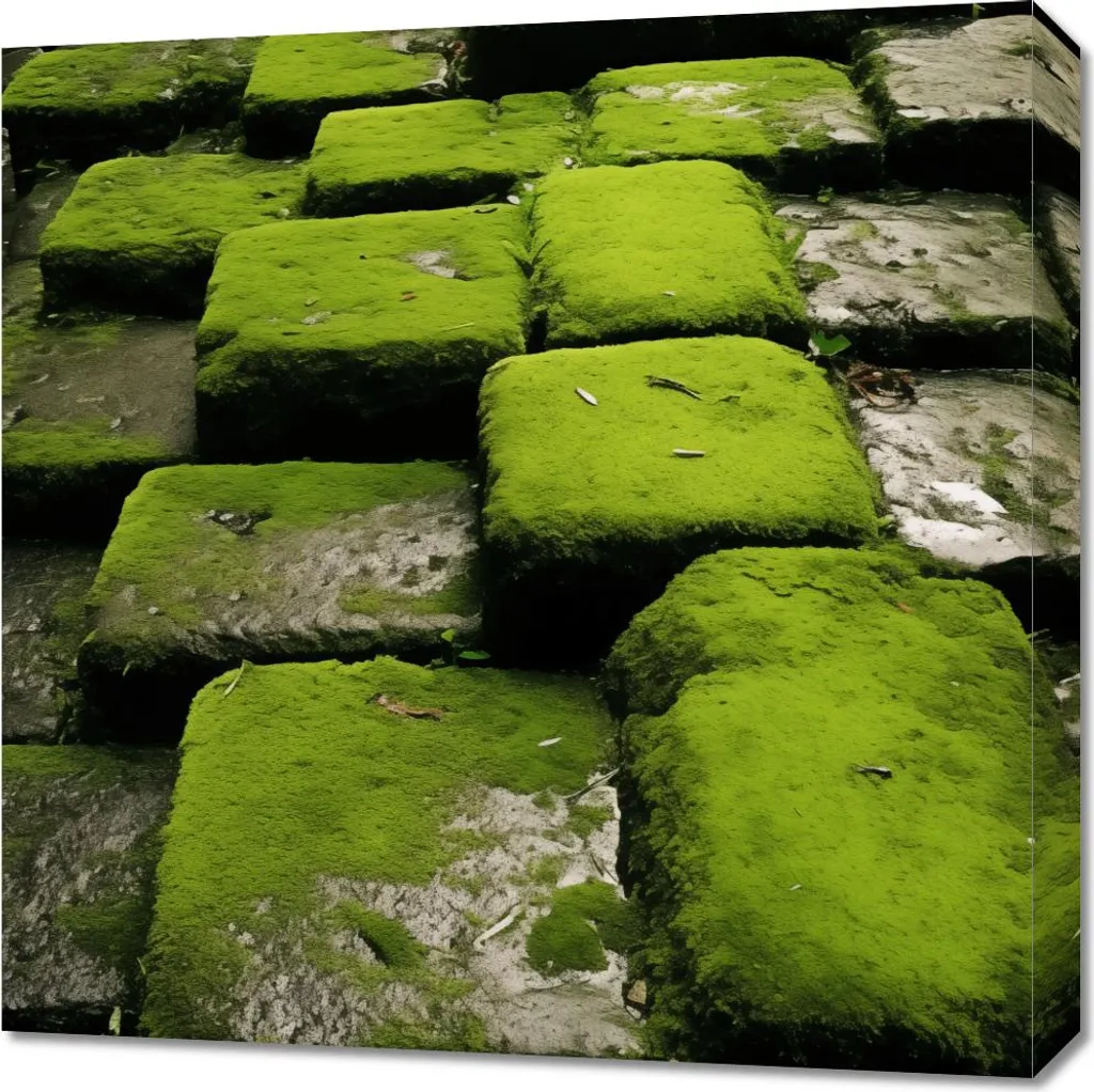 Image Mosaïque Verte 60x60 cm - Solution Déco pour Habiller un Mur Vide