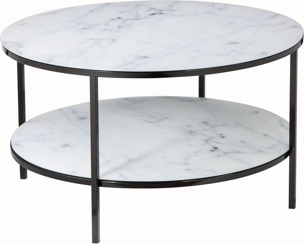 Tavolino con 2 ripiani Ø 80 cm Immagine del prodotto 