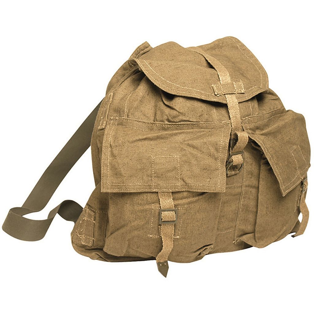 Rucksack M60 oliv aus 100% Baumwolle Canvas mit Produktbild 