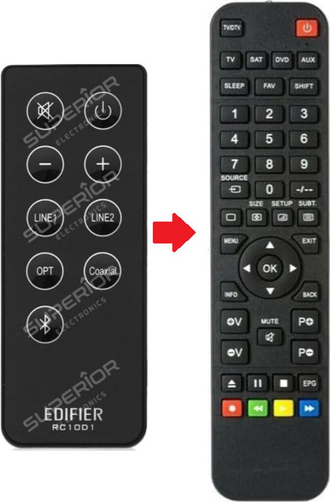 Ersatz Fernbedienung Edifier RC-10D1 | R2730DB | B3 | RC1001