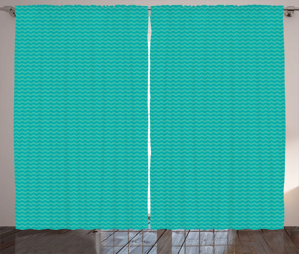 Rideau occultant décoratif 280x225 cm turquoise pour cacher les vis-à-vis