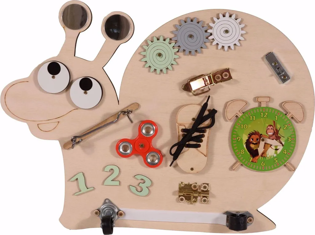 Table de jeux pour enfant Snail Natural : apprendre en s'amusant
