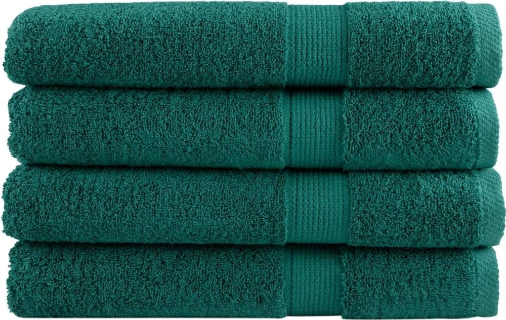Premium-Saunatücher SOLUND 4 Stk. Grün 80x200 cm 600 g/m²