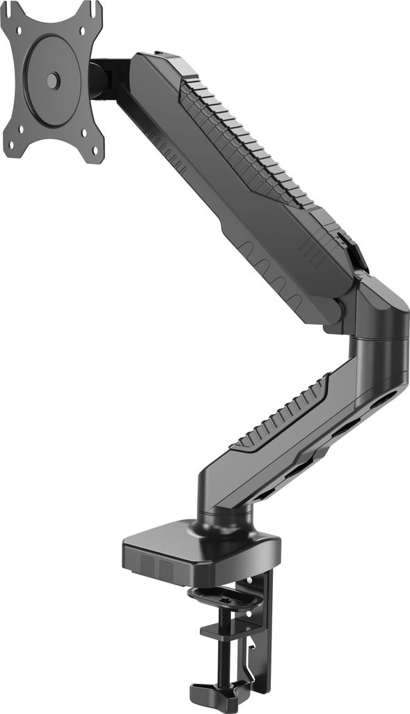 HFTEK HF12GMCB Monitorarm für 15–34" Bildschirme – Gasfeder Tischhalterung, Höhenverstellbar, Tragkraft bis 6,5 kg, VESA-kompatibel