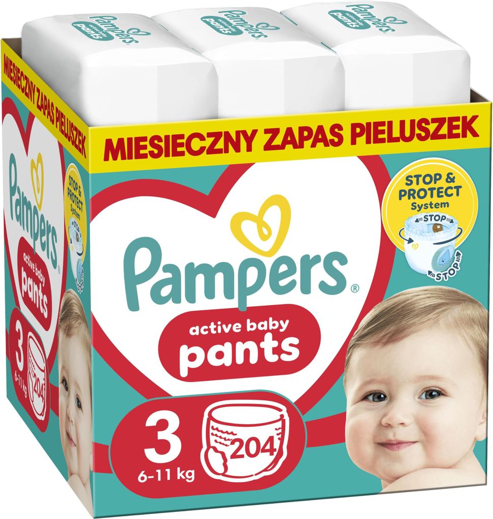 Pampers Pants Windeln Größe 3 für sicheren Auslaufschutz Produktbild 