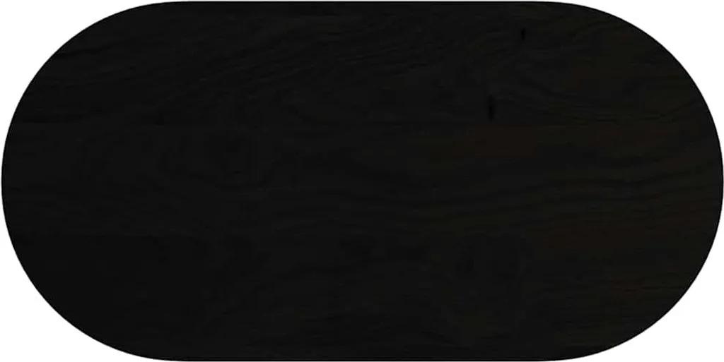 Top Tavolo Ovale Marrone Scuro in Rovere 100x50x4 - Design Moderno