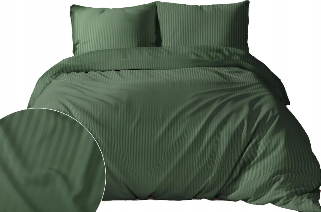 Set Lenzuola 180x200 Deco4Home Satin Denim Verde Alta Densità