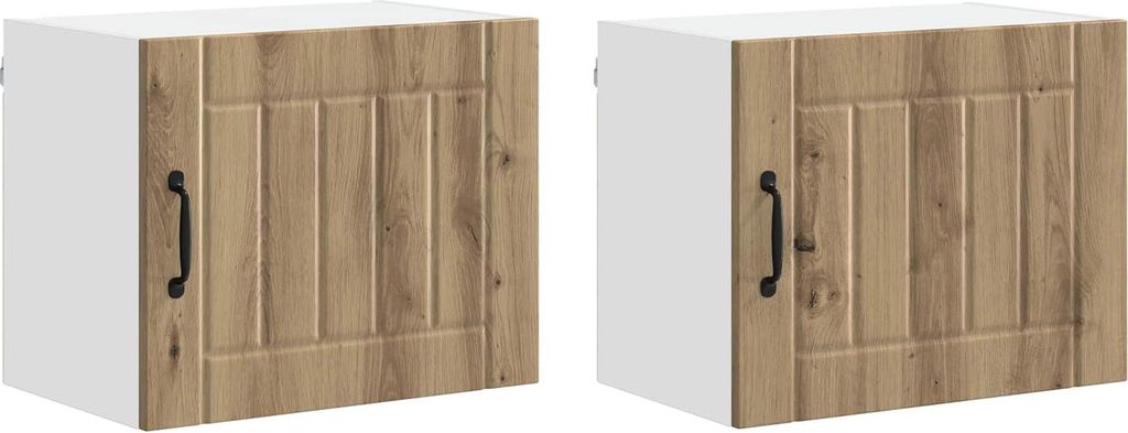 vidaXL Küchenschrank Lucca 2 pcs Artisan-Eiche 50 x 31 x 40 cm