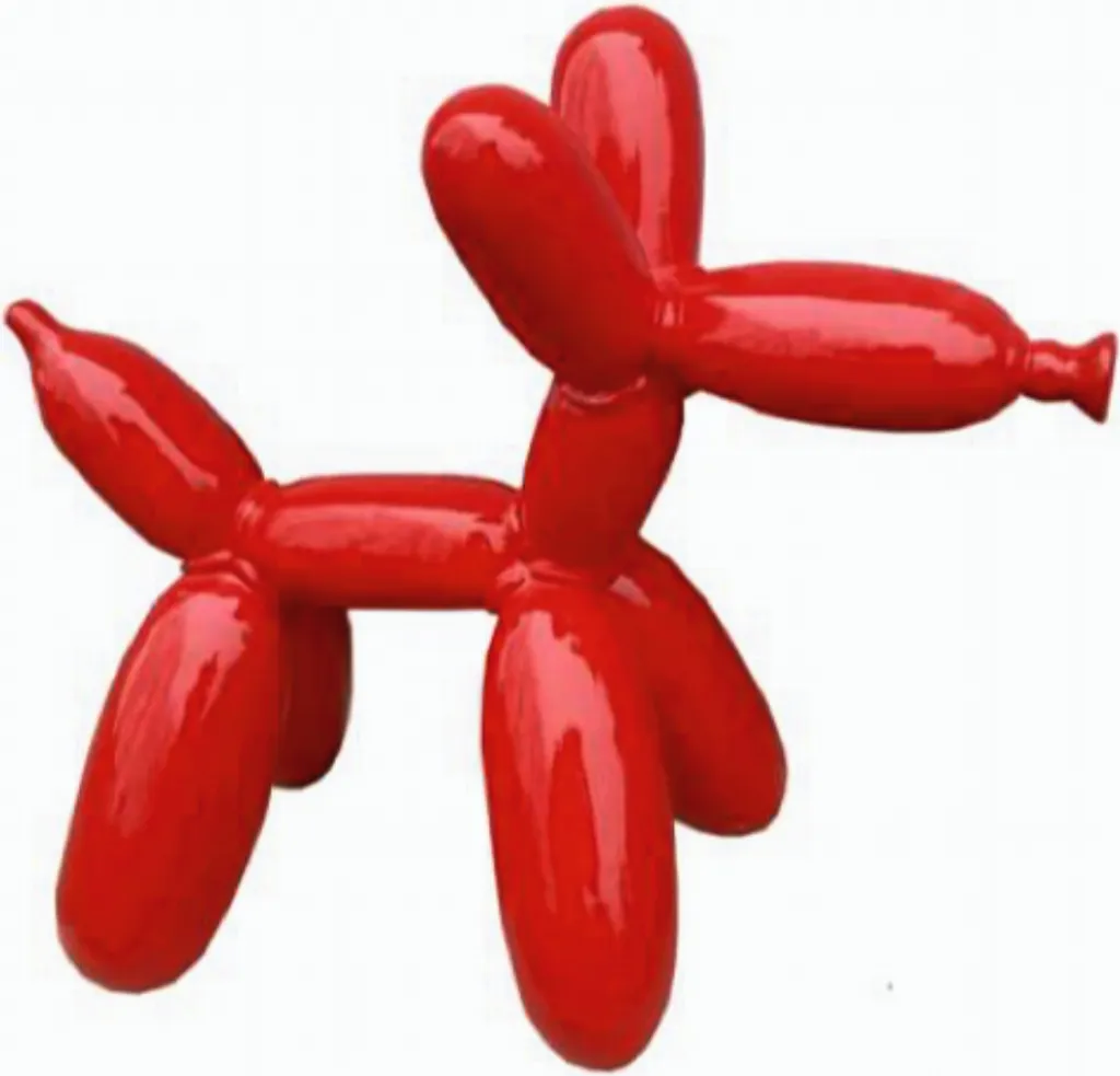 Décoration Jardin Chien Ballon Rouge 62cm Objet Design pour Terrasse