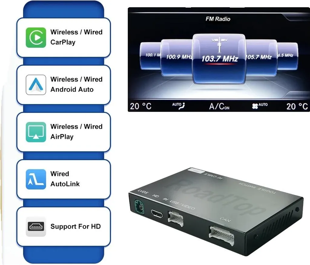 Solution CarPlay sans fil NTG 5.0 pour remplacer votre vieux GPS auto