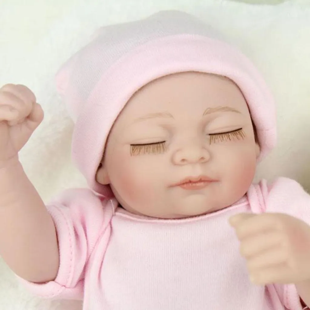 Bébé de simulation souple lavable, jouet éducatif en vinyle bleu