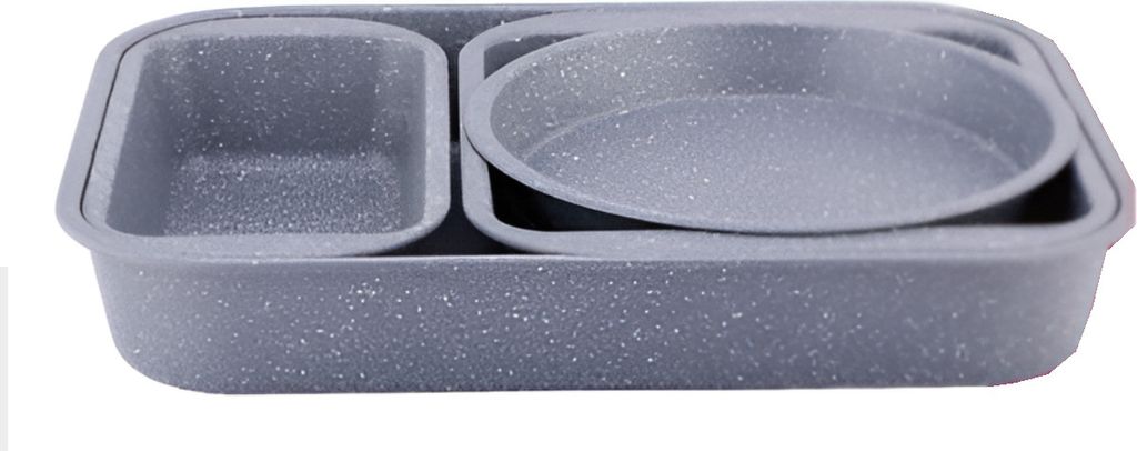 4 tlg Backform Back- und Auflaufform Anti Haft Stapelbar