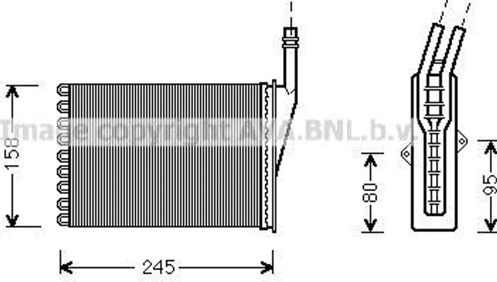 AVA RTA6249 Radiateur de Chauffage OE 6025370414 pour Avantime Espace