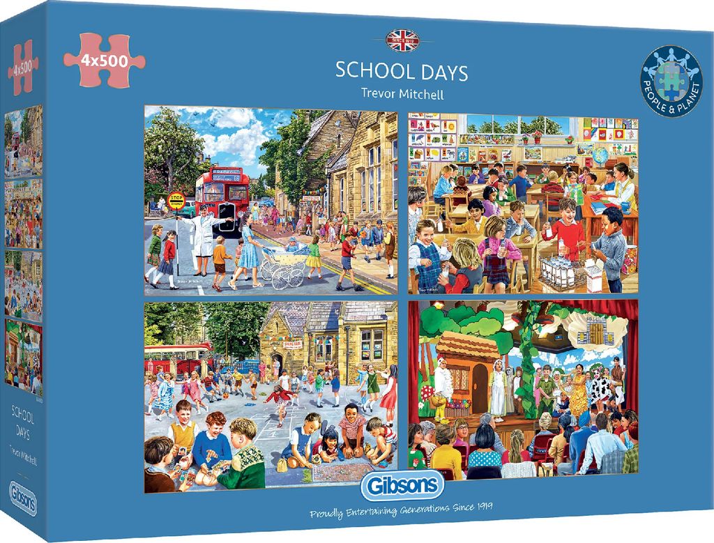 GIBSONS School Day Puzzle 4x500 Teile
