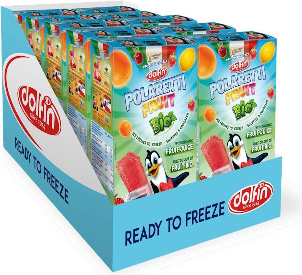 LODY WODNE DO ZAMROŻENIA BIO (10 x 40 ml) 400 ml - POLARETTI FRUIT (DOLFIN)