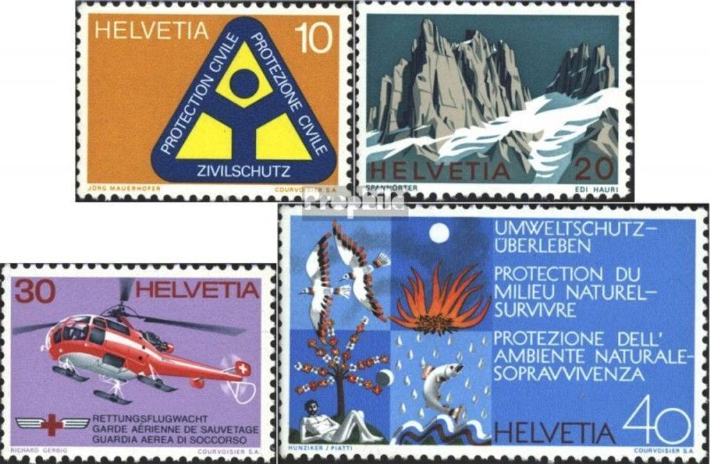 Briefmarken Schweiz 1972 Mi 975-978 (kompl.Ausgabe) postfrisch Jahresereignisse