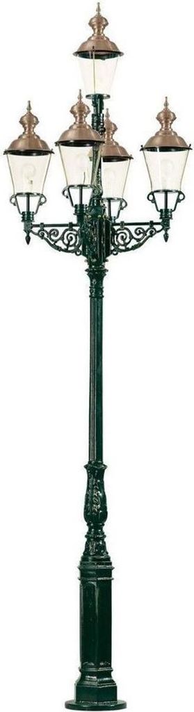 Casa Padrino Gartenlaterne Grün / Kupfer Ø 103 x H. 375 cm - Nostalgische Gartenlampe