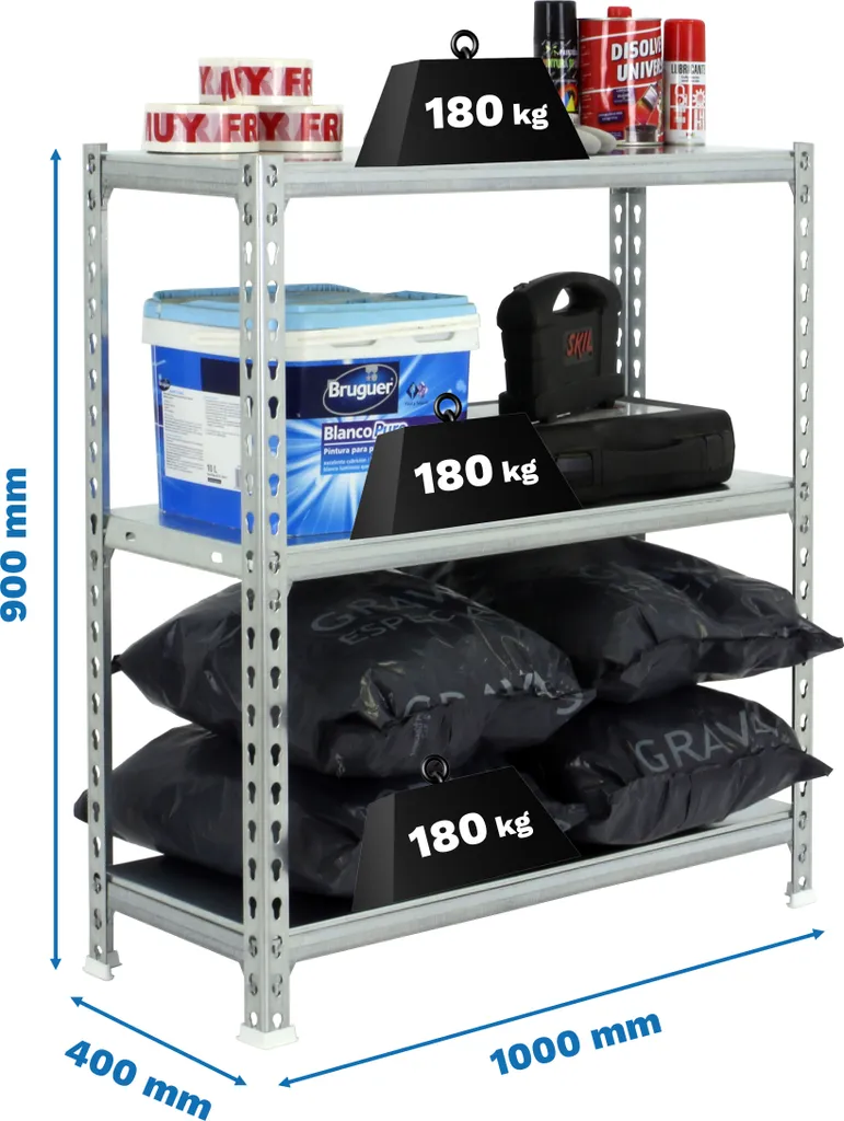Étagère de rangement SIMONCLICK PLUS pour entrepôt et atelier - 900mm