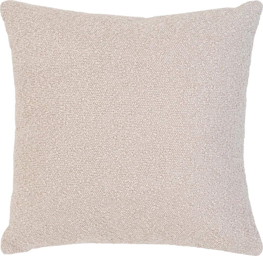 Coussin de canapé Savannah beige bouclé 45x45cm pour ambiance cocooning
