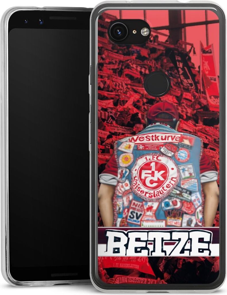 DeinDesign Slim Hülle für Google Pixel 3a Silikon Case Ultra Dünn Handyhülle 1. FC Kaiserslautern 1. FCK Offizielles Lizenzprodukt