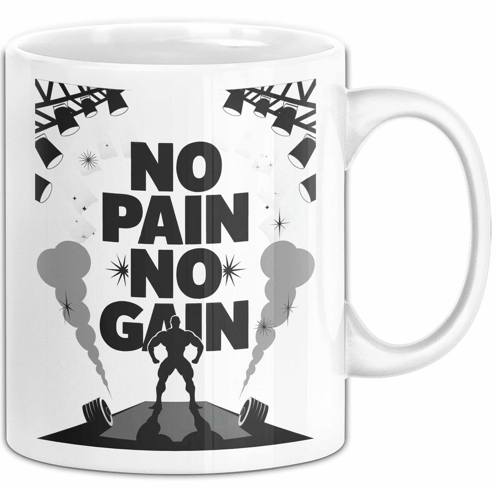 Bodybuilder Tasse Geschenk Lustige Geschenkidee Spruch Für Muskel Aufbau Fans (Weiß)