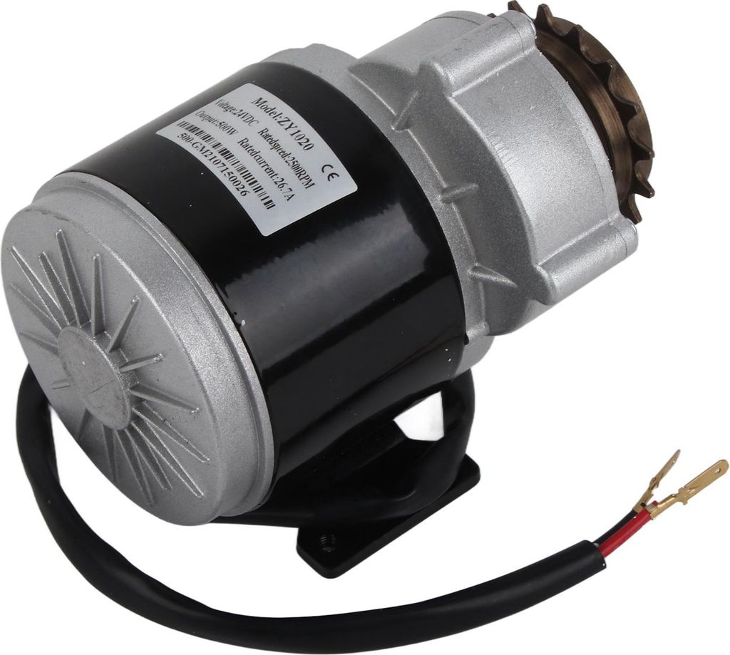 24 V 500W Getriebe Reduktion Elektromotor Zweistufe Verzögerung großes Drehmoment 16 Zähnefahrzeuge für Fahrräder