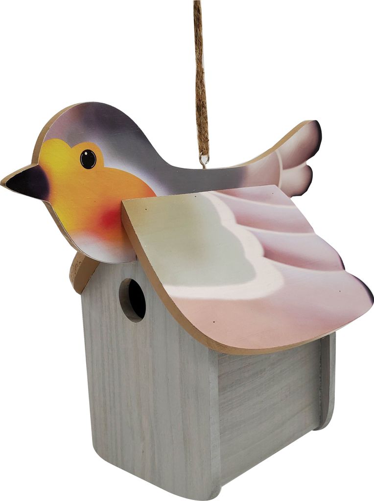 Dehner Natura Premium Wildvogel Nistkasten Rotkehlchen, Vogelhaus / Vogelnistkasten für Wildvögel, robust, 29 x 18 x 26.9 cm, aus FSC -em Kiefer...