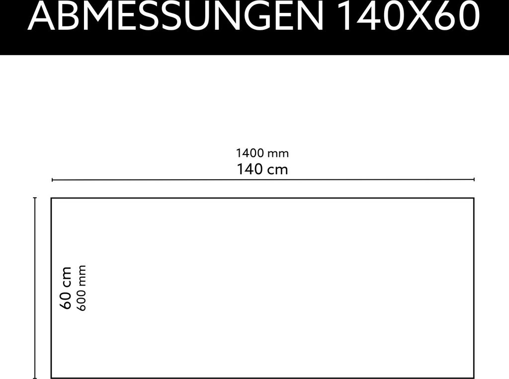 Glasplatte Tisch 60x140 ESG Glas 6mm nach Maß klar - Produktbild 3