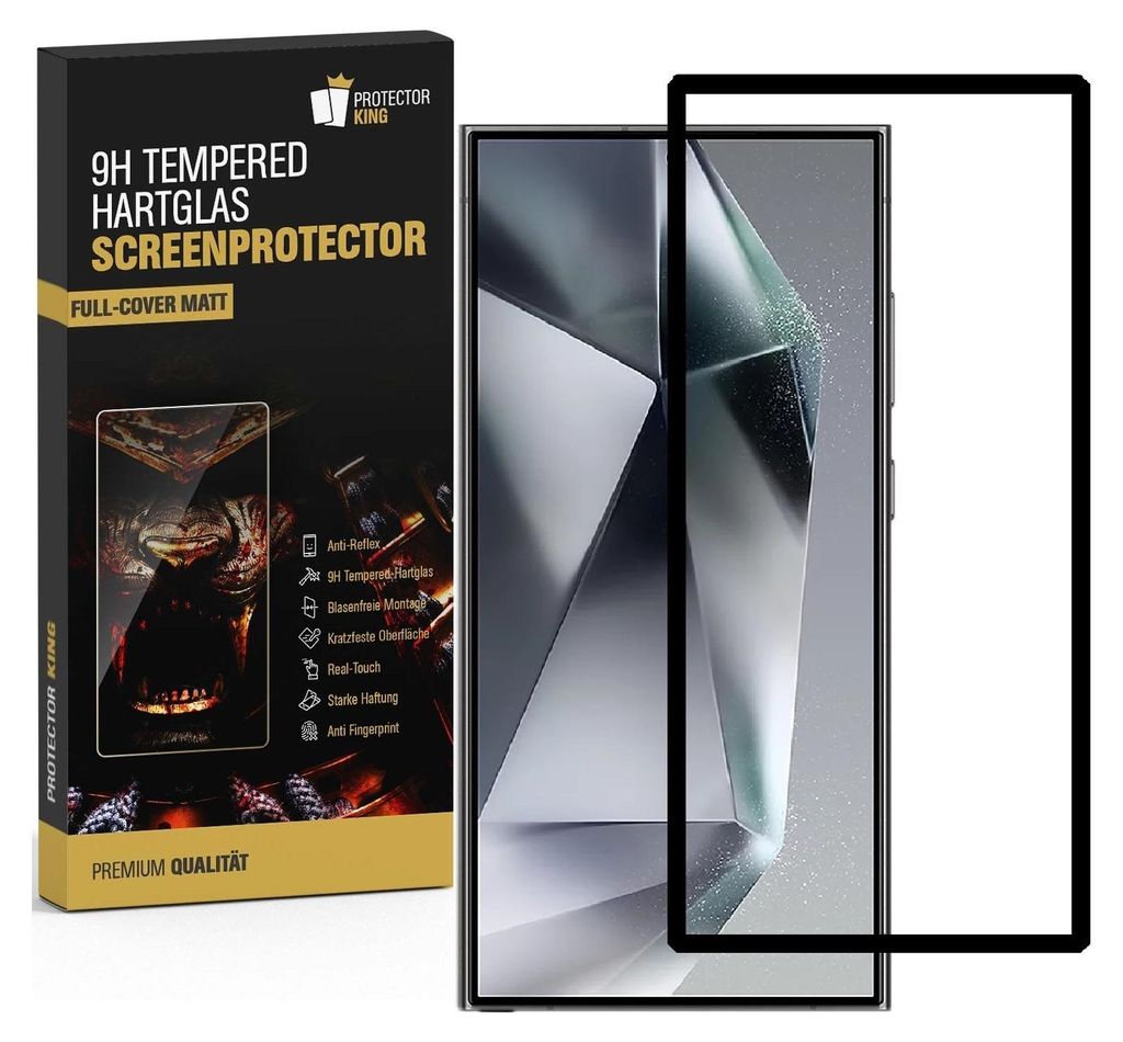 5x 9H Panzerglas für Samsung Galaxy S25 Ultra FULL COVER matt Anti-Reflex entspiegelt echtes Tempered Glass Displayschutz Schutzglas Schutzfolie S...