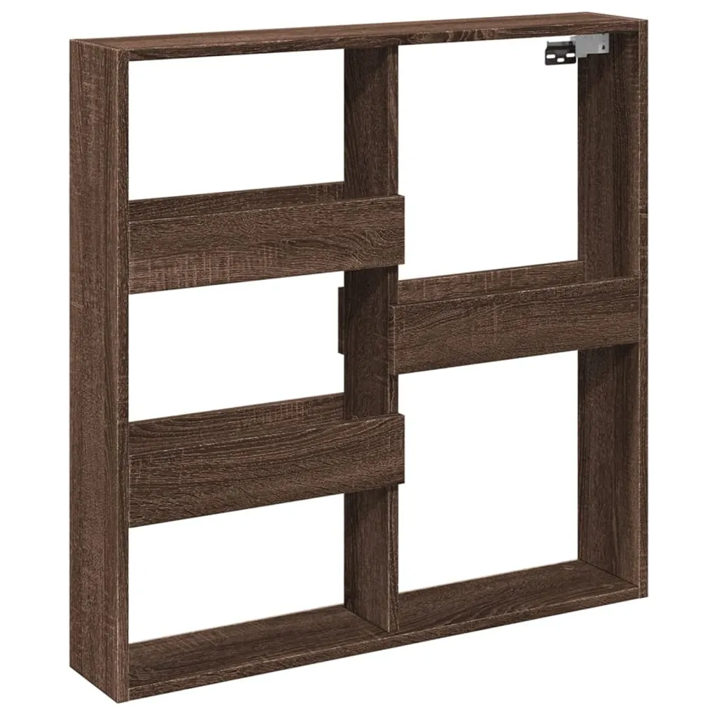 vidaXL Armadio a Muro Rovere Marrone 80x15x80 cm | Mobile Pensile Salvaspazio