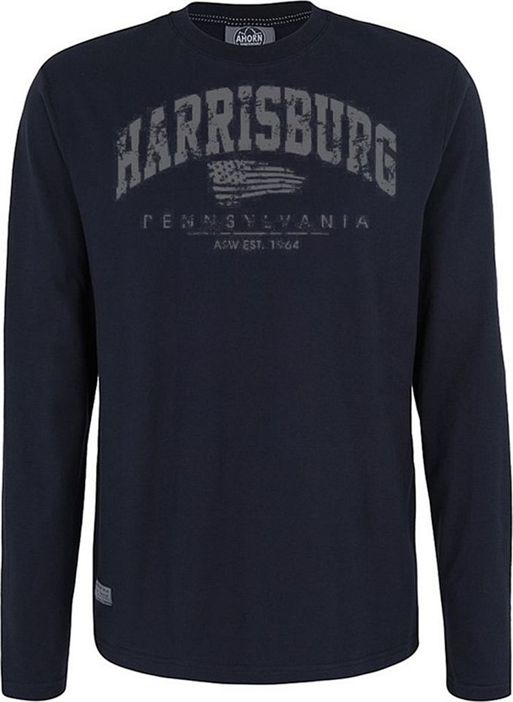 Übergrößen Longshirt Harrisburg grau AHORN SPORTSWEAR Navy Produktbild 