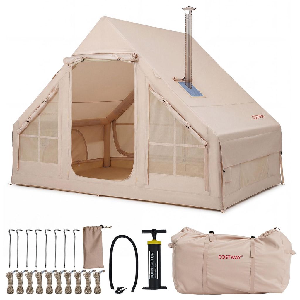 Tenda gonfiabile COSTWAY per 4 persone, tenda da campeggio Immagine del prodotto 