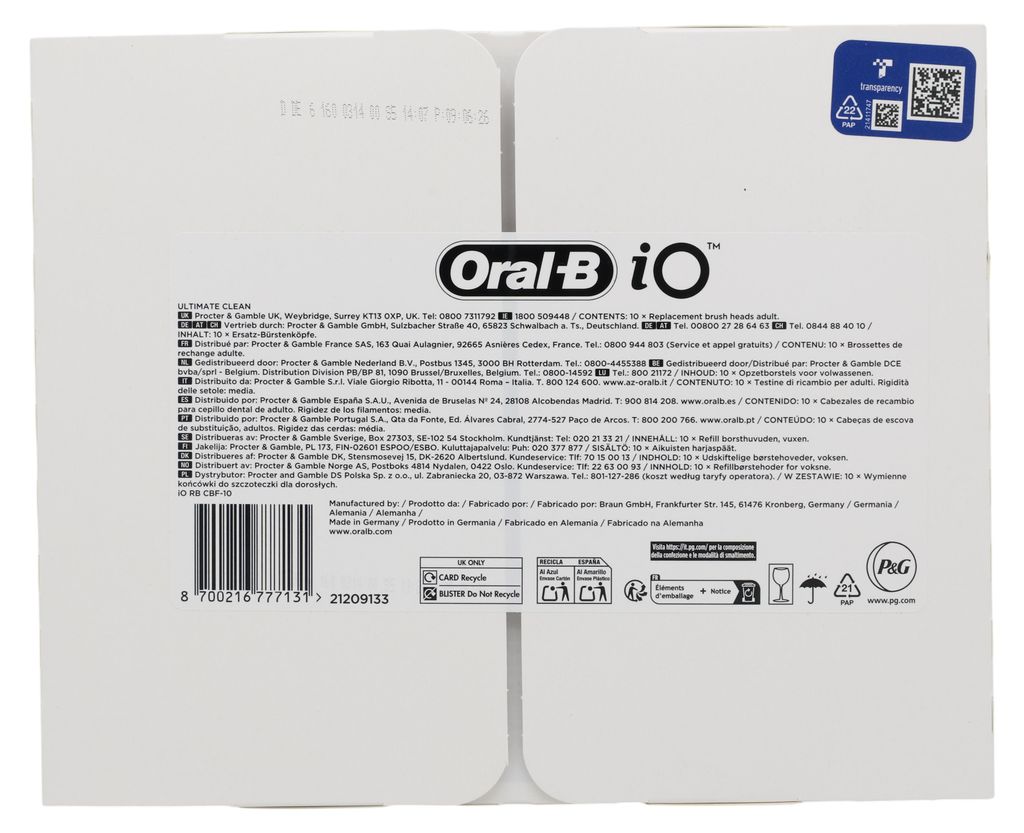 Braun Oral-B iO Aufsteckbürsten Ultimative Reinigung 10 Produktbild 
