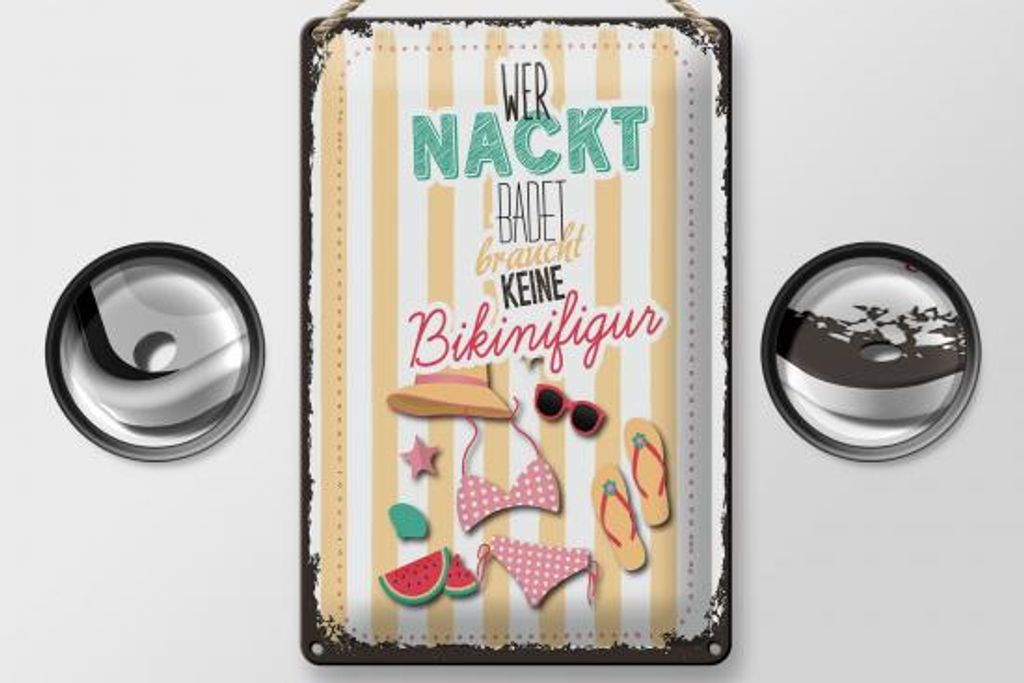Blechschild Spruch wer nackt badet keine Kaufland.de