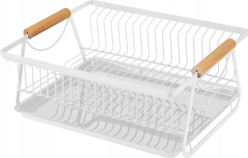 Scolapiatti da Tavolo Galicia Adelle 35x28x14,5 cm Bianco/Crema