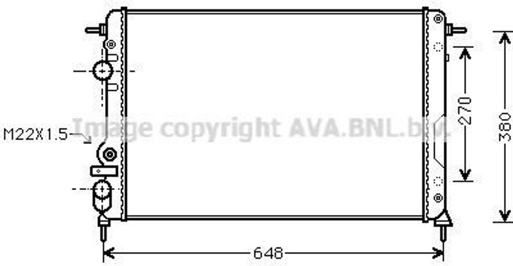 PRASCO RTA2241 - OE 7700425842 Kühler, Motorkühlung für Megane I, Megane Scenic, Scenic I