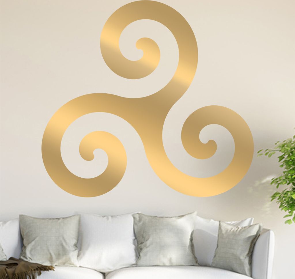Triskele Wandtattoo in 6 Größen - Wandaufkleber Wall Sticker - Dekoration, Küche, Wohnzimmer, Schlafzimmer, Badezimmer