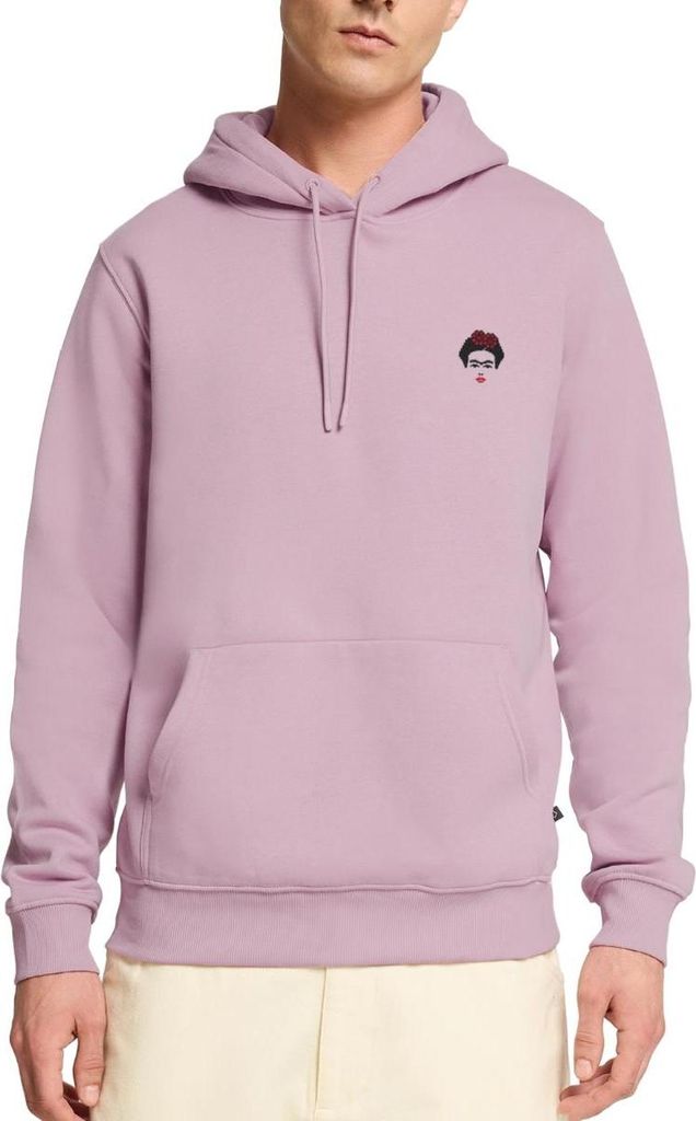 Spreadshirt Frida Kahlo Umriss Schwarz Und Rot Stick Herren Premium Hoodie, 3XL, Altrosa