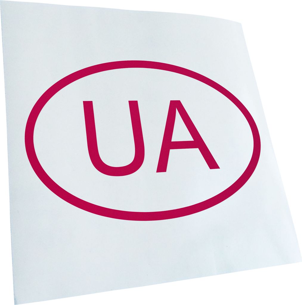 Kiwistar - Autoaufkleber - Ukraine UA Heckscheibe - Aufkleber für Auto Kfz Fahrrad, LKW, Truck Mofa