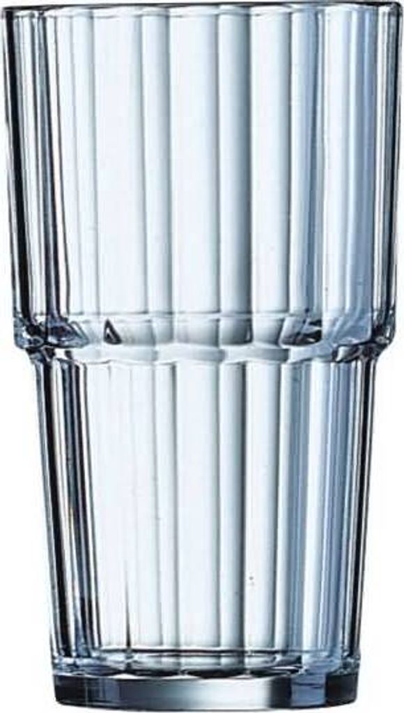 Esmeyer Longdrinkglas "Norvege", 0,32 Liter, stapelbar aus gehärtetem Glas, besonders standfest, Höhe: 125 mm
